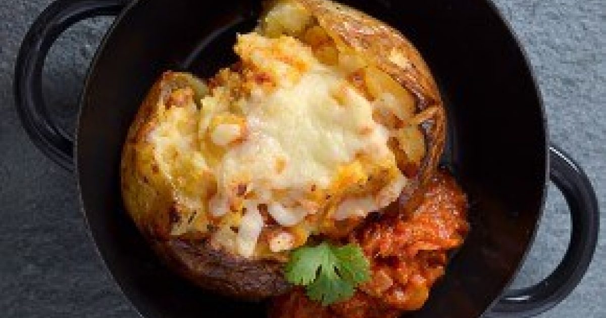 DoubleBaked Filled Potatoes with Kashmiri Tomato Chutney Hawkshead