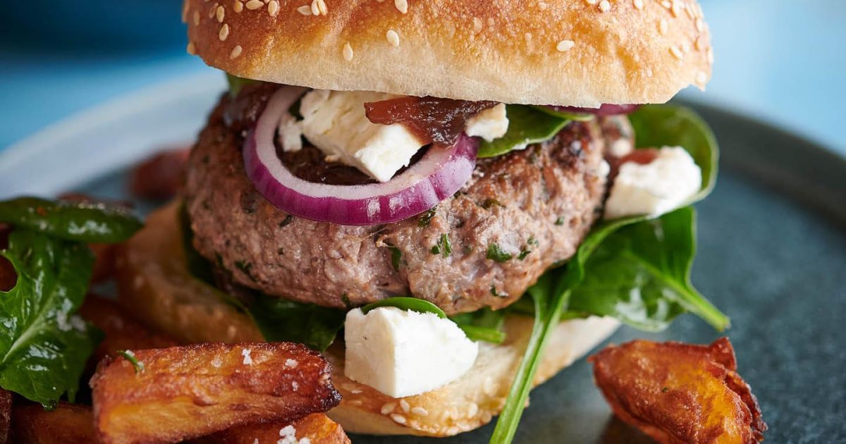 Greek Minted Lamb Burgers | Hawkshead Relish